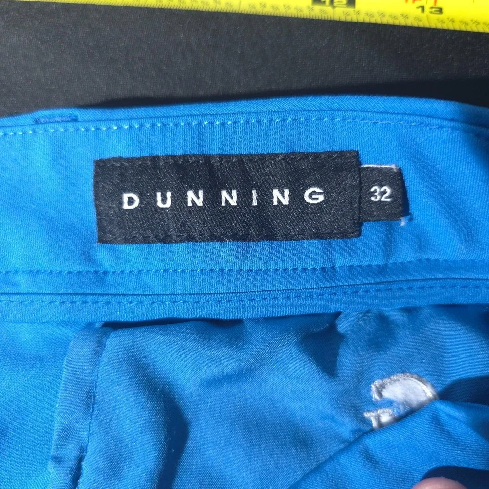 Dunning‎ Golf Shorts Men's 32 Blue Chino Casual Solid Performance Preppy Sports